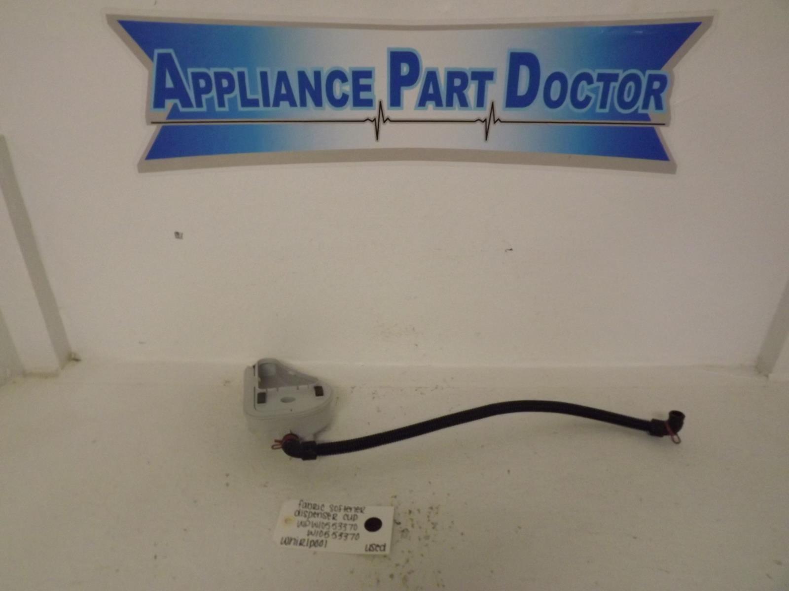 Whirlpool Washer WPW10553370 W10553370 Fabric Softener Dispenser Cup Used Whirlpool Washer WPW10553370 W10553370 Fabric Softener Dispenser Cup Used
